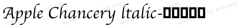 Apple Chancery ltalic字体转换